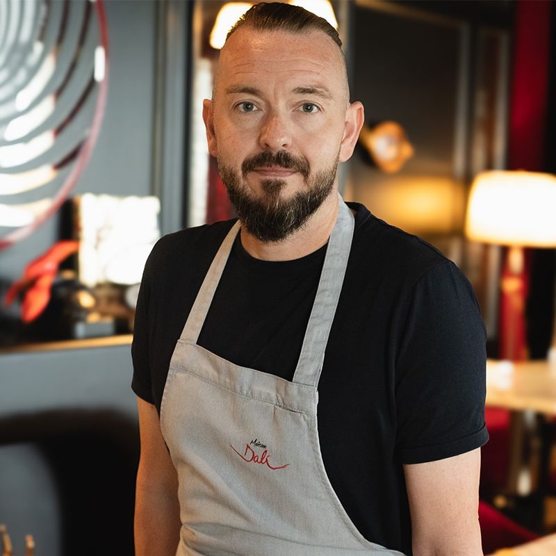 Chef Tristin Farmer in consultation - Maison Dali Dubai's Culinary Director